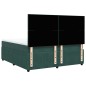vidaXL Boxspringbett mit Matratze Dunkelgrün 180x200 cm Samt