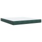 vidaXL Boxspringbett mit Matratze Dunkelgrün 180x200 cm Samt