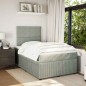 vidaXL Boxspringbett mit Matratze Hellgrau 120x190 cm Samt vidaXL Boxspringbett mit Matratze Hellgrau 120x190 cm Samt