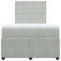 vidaXL Boxspringbett mit Matratze Hellgrau 120x190 cm Samt vidaXL Boxspringbett mit Matratze Hellgrau 120x190 cm Samt
