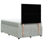 vidaXL Boxspringbett mit Matratze Hellgrau 120x190 cm Samt vidaXL Boxspringbett mit Matratze Hellgrau 120x190 cm Samt