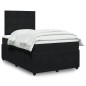 vidaXL Boxspringbett mit Matratze Schwarz 120x190 cm Samt vidaXL Boxspringbett mit Matratze Schwarz 120x190 cm Samt