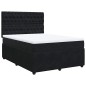 vidaXL Boxspringbett mit Matratze Schwarz 160x200 cm Samt vidaXL Boxspringbett mit Matratze Schwarz 160x200 cm Samt