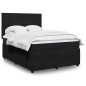 vidaXL Boxspringbett mit Matratze Schwarz 160x200 cm Samt vidaXL Boxspringbett mit Matratze Schwarz 160x200 cm Samt