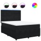 vidaXL Boxspringbett mit Matratze Schwarz 160x200 cm Samt vidaXL Boxspringbett mit Matratze Schwarz 160x200 cm Samt