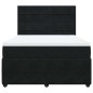 vidaXL Boxspringbett mit Matratze Schwarz 160x200 cm Samt vidaXL Boxspringbett mit Matratze Schwarz 160x200 cm Samt