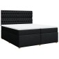 vidaXL Boxspringbett mit Matratze Schwarz 200x200 cm Stoff vidaXL Boxspringbett mit Matratze Schwarz 200x200 cm Stoff