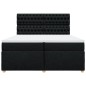 vidaXL Boxspringbett mit Matratze Schwarz 200x200 cm Stoff vidaXL Boxspringbett mit Matratze Schwarz 200x200 cm Stoff
