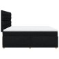 vidaXL Boxspringbett mit Matratze Schwarz 200x200 cm Stoff vidaXL Boxspringbett mit Matratze Schwarz 200x200 cm Stoff