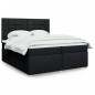 vidaXL Boxspringbett mit Matratze Schwarz 200x200 cm Stoff vidaXL Boxspringbett mit Matratze Schwarz 200x200 cm Stoff