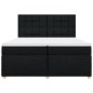 vidaXL Boxspringbett mit Matratze Schwarz 200x200 cm Stoff vidaXL Boxspringbett mit Matratze Schwarz 200x200 cm Stoff