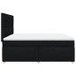 vidaXL Boxspringbett mit Matratze Schwarz 200x200 cm Stoff vidaXL Boxspringbett mit Matratze Schwarz 200x200 cm Stoff