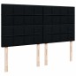 vidaXL Boxspringbett mit Matratze Schwarz 200x200 cm Stoff vidaXL Boxspringbett mit Matratze Schwarz 200x200 cm Stoff