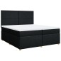 vidaXL Boxspringbett mit Matratze Schwarz 200x200 cm Stoff vidaXL Boxspringbett mit Matratze Schwarz 200x200 cm Stoff