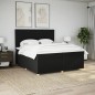 vidaXL Boxspringbett mit Matratze Schwarz 200x200 cm Stoff vidaXL Boxspringbett mit Matratze Schwarz 200x200 cm Stoff