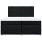 vidaXL Boxspringbett mit Matratze Schwarz 200x200 cm Stoff vidaXL Boxspringbett mit Matratze Schwarz 200x200 cm Stoff