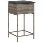 vidaXL 3-tlg. Gartenbar-Set mit Kissen Grau Poly Rattan vidaXL 3-tlg. Gartenbar-Set mit Kissen Grau Poly Rattan