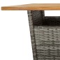 vidaXL 3-tlg. Gartenbar-Set mit Kissen Grau Poly Rattan vidaXL 3-tlg. Gartenbar-Set mit Kissen Grau Poly Rattan