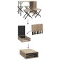 vidaXL 5-tlg. Garten-Essgruppe Klappbar Beige Poly Rattan vidaXL 5-tlg. Garten-Essgruppe Klappbar Beige Poly Rattan