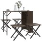 vidaXL 5-tlg. Garten-Essgruppe Klappbar Braun Poly Rattan vidaXL 5-tlg. Garten-Essgruppe Klappbar Braun Poly Rattan