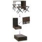 vidaXL 5-tlg. Garten-Essgruppe Klappbar Braun Poly Rattan vidaXL 5-tlg. Garten-Essgruppe Klappbar Braun Poly Rattan