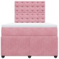 vidaXL Boxspringbett mit Matratze Rosa 120x190 cm Samt vidaXL Boxspringbett mit Matratze Rosa 120x190 cm Samt