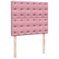 vidaXL Boxspringbett mit Matratze Rosa 120x190 cm Samt vidaXL Boxspringbett mit Matratze Rosa 120x190 cm Samt