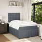vidaXL Boxspringbett mit Matratze Dunkelgrau 120x190 cm Samt vidaXL Boxspringbett mit Matratze Dunkelgrau 120x190 cm Samt