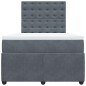vidaXL Boxspringbett mit Matratze Dunkelgrau 120x190 cm Samt vidaXL Boxspringbett mit Matratze Dunkelgrau 120x190 cm Samt