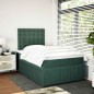 vidaXL Boxspringbett mit Matratze Dunkelgrün 120x190 cm Samt vidaXL Boxspringbett mit Matratze Dunkelgrün 120x190 cm Samt