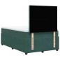 vidaXL Boxspringbett mit Matratze Dunkelgrün 120x190 cm Samt vidaXL Boxspringbett mit Matratze Dunkelgrün 120x190 cm Samt