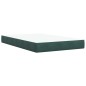 vidaXL Boxspringbett mit Matratze Dunkelgrün 120x190 cm Samt vidaXL Boxspringbett mit Matratze Dunkelgrün 120x190 cm Samt