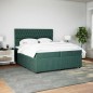 vidaXL Boxspringbett mit Matratze Dunkelgrün 200x200 cm Samt vidaXL Boxspringbett mit Matratze Dunkelgrün 200x200 cm Samt