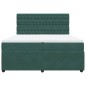 vidaXL Boxspringbett mit Matratze Dunkelgrün 200x200 cm Samt vidaXL Boxspringbett mit Matratze Dunkelgrün 200x200 cm Samt