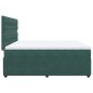 vidaXL Boxspringbett mit Matratze Dunkelgrün 200x200 cm Samt vidaXL Boxspringbett mit Matratze Dunkelgrün 200x200 cm Samt