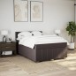 vidaXL Boxspringbett mit Matratze Dunkelbraun 160x200 cm Stoff vidaXL Boxspringbett mit Matratze Dunkelbraun 160x200 cm Stoff