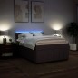 vidaXL Boxspringbett mit Matratze Dunkelbraun 160x200 cm Stoff vidaXL Boxspringbett mit Matratze Dunkelbraun 160x200 cm Stoff
