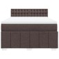 vidaXL Boxspringbett mit Matratze Dunkelbraun 160x200 cm Stoff vidaXL Boxspringbett mit Matratze Dunkelbraun 160x200 cm Stoff