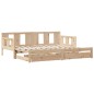 vidaXL Tagesbett Ausziehbar mit Schubladen ohne Matratze 90x200 cm vidaXL Tagesbett Ausziehbar mit Schubladen ohne Matratze 90x200 cm