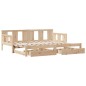 vidaXL Tagesbett Ausziehbar mit Schubladen ohne Matratze 90x200 cm vidaXL Tagesbett Ausziehbar mit Schubladen ohne Matratze 90x200 cm