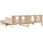 vidaXL Tagesbett Ausziehbar mit Schubladen ohne Matratze 90x200 cm vidaXL Tagesbett Ausziehbar mit Schubladen ohne Matratze 90x200 cm