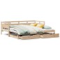 vidaXL Tagesbett Ausziehbar mit Schubladen ohne Matratze 90x200 cm vidaXL Tagesbett Ausziehbar mit Schubladen ohne Matratze 90x200 cm