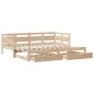 vidaXL Tagesbett Ausziehbar mit Schubladen ohne Matratze 90x200 cm vidaXL Tagesbett Ausziehbar mit Schubladen ohne Matratze 90x200 cm
