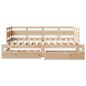 vidaXL Tagesbett Ausziehbar mit Schubladen ohne Matratze 90x200 cm vidaXL Tagesbett Ausziehbar mit Schubladen ohne Matratze 90x200 cm