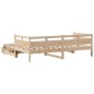 vidaXL Tagesbett Ausziehbar mit Schubladen ohne Matratze 90x200 cm vidaXL Tagesbett Ausziehbar mit Schubladen ohne Matratze 90x200 cm