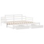 vidaXL Tagesbett Ausziehbar mit Schubladen ohne Matratze Weiß 90x200cm vidaXL Tagesbett Ausziehbar mit Schubladen ohne Matratze Weiß 90x200cm