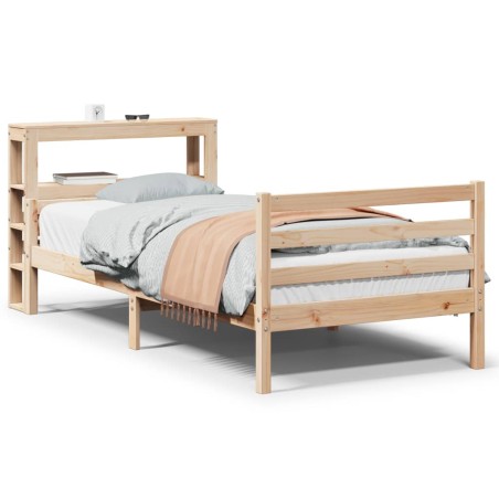 vidaXL Bettgestell mit Kopfteil ohne Matratze 75x190 cm