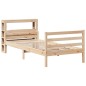 vidaXL Bettgestell mit Kopfteil ohne Matratze 75x190 cm vidaXL Bettgestell mit Kopfteil ohne Matratze 75x190 cm