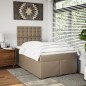 vidaXL Boxspringbett Matratze Cappuccino-Braun 120x200cm Kunstleder vidaXL Boxspringbett Matratze Cappuccino-Braun 120x200cm Kunstleder