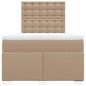 vidaXL Boxspringbett Matratze Cappuccino-Braun 120x200cm Kunstleder vidaXL Boxspringbett Matratze Cappuccino-Braun 120x200cm Kunstleder
